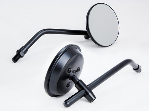 Mirrors, 3" Round, Universal, Black (pair)